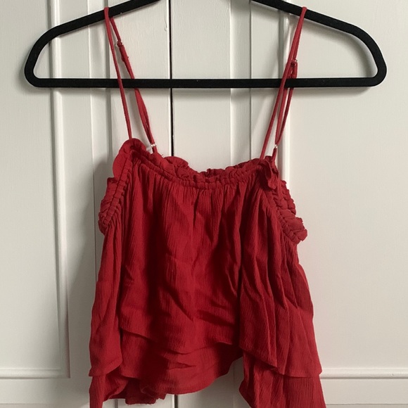 Tops - Red crop top